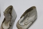 Vtg Hard Bottom Baby Shoes Stride Rite White Leather Walking Baby Battery Op Lot