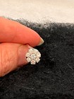 Vintage 18 K  750 White Gold Diamond Ring Size 7 5 - 7 75   Weighs 5 Grams