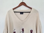 Vtg Vantage Custom Classic Sweater Mens Xl Beige Golf V Neck Preppy Grandpa