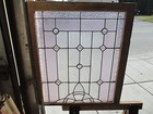 Antique American Stained Glass Window 28 X 33    Architectural Salvage  