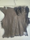 Tanned Pelt Hide Winter Fur Animal Skin Craft Goat Hair Brown Real Leather