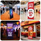 Premium Adjustable X-frame Banner Stand 23 x64  To 30 x72  With Carry Bag