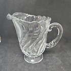 Vintage Fostoria Colony Pint Pitcher Swirl Glass Footed 16oz 