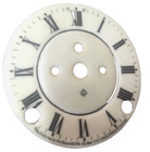 Ansonia Porcelain Clock Visible Escapement 2 Piece Roman Numeral Porcelain Dial