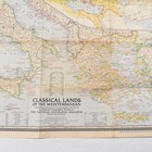 1949 National Geographic Map Classical Lands Of The Mediterranean Vintage