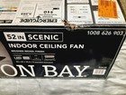 Hampton Bay 52  Scenic Led Brushed Nickel Hugger Ceiling Fan W  Reversible Motor