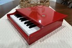 Vintage 1950s Schoenhut Child s Mini Toy Piano Red Wood - 11x12 5x6 - No Legs