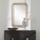 Uttermost 09688 Amherst Vanity Mirror Distressed Brushed Gold Iron 24  X 37 