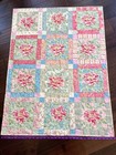 Baby Handmade Quilt - Floral Nursery Blanket-measures 31    X 41   