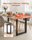 Vevor Steel Table Legs 29 5 X 23 6 In Square 2204 Lbs Heavy Duty Set Of 2 Black