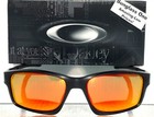 New Oakley Chainlink Matte Black Polarized Galaxy Ruby Lens Sunglass 9247-15