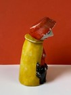 Rare Vintage 1930s Halloween Hand Painted Bisque Witch W Black Cat Broom Germany