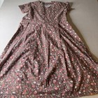 Homemade 100  Cotton A-line Midi Dress Size 12 Modest Cottagecore Vintage-like