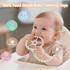 Baby Teething Toys 3-12 Months -  3 Pack Ring Teether Baby Toys  Newborn Infant