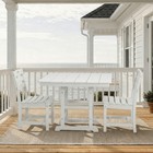 White Hdpe Outdoor Patio Dining Set 3-piece Bistro Table And 2 Chairs