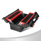 Lockable 2-drawer Plastic Folding Tool Box Organizer Storage Workshop Garage 20 