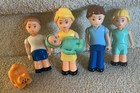 Vintage Little Tikes Dollhouse Family-lot Of 6  mom-dad-boy-girl-baby-cat  Euc