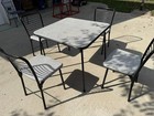 Vintage Mid Century Hamilton Cosco Folding Card Table   Chair Set
