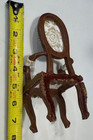 Vintage 7  Tall Upholstered   Wood Victorian Chair Dollhouse Miniature
