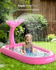 Qpau Splash Pads For Toddlers 1-3  Pink Mermaid Toy Splash Pad For Kids  Outd   