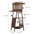 Modern Cat Tree 58 Inch Cat Tower For Large Cats With Removable Pads Brown