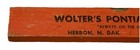 Vtg Wolter   s Pontiac Service Dealership Auto Advertising Hebron North Dakota Nd