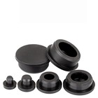 Round Plastic Black Blanking End Cap Caps 15 5mm - 201 5mm Tube Pipe Plug Bung