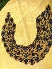 Vintage Sequin Collar Black Flaws