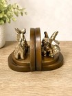 Bronsart Scottie Dog Bookends Art Deco Style Cast Metal Bronzed Finish Pair