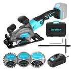 Duratech 20v Cordless Mini Circular Saw 4-1 2  Compact Electric Circular Saw Set