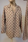 Vintage 1960   s Men   s Floral   Sword Printed Check Cotton Pajamas