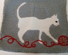 Martha Stewart Collection Hooked Cat With Yarn  Pillow Cover  18    X 16    