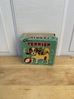 Vintage Alps Mechanical Terrier Wind-up Tin Toy Box Japan 1960s - Works  In Box