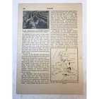 British Isles Map Physical And Political John C Winston Co 5 75x8in Vintage