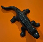 Antique Vintage Hinged Cast Iron Alligator Match Keeper Holder Trinket Tray