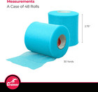 Tape Underwrap  Bulk Case Of 48 Rolls Of Prewrap For Athletic Taping  Hair Tie 