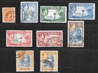 Jamaica Card Of 17 Good Used King George Vi Stamps Sg121b-152