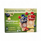 Happybaby Organics Fruit   Oat Pouches  Variety Pack 4oz  12 Count
