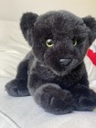 Rare Teddy Hermann Black Panther Leopard Cub Plush Green Yellow Eyes Realistic