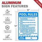  Pool Rules Sign  Pool Sign - 2 Pack - 14 x10   040 Rust Free Heavy Aluminum  