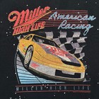 Miller High Life Beer American Racing Paint Splatter T-shirt Size Medium