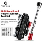 West Biking Portable Bike Ratchet Wrench Set Tyre Levers Bicycle Repair Tool Kit