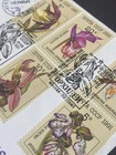 Russia Orchids Stamps Registered Cover To Usa  Multiple Flowers Pictorial Cancel