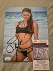 Lita Wrestling Autographed 8x10 Photo Signed Jsa Witness Wwe Wwf Ecw Amy Dumas