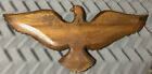 Wood Eagle Hand Carved Wall Hanging Plaque American Patriotic Vtg Pair 