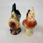 Vintage Rooster   Hen Salt   Pepper Shakers Plus Bonus Made In Japan