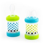 Silicone Baby Food Nurser Set Of 2 - 4oz Nipple   Spoon  Bpa-free  4  Months