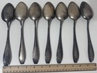 Vintage Alekto 100 Silver Plate 8 5    Spoon Lot Of 7 Pc Old Tarnished Unpolished