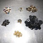 Antique Vintage Sewing Buttons Glass Metal Bakelite Brass Bone Estate 100 