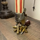 Ebros Gift Western American Flag Cowboy Pistol Revolver Gun Floral Vase Figurine